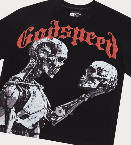 GODSPEED MANKIND VS AI 3 TEE BLACK/RED