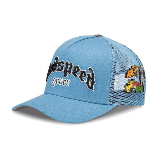 GODSPEED FOREVER TRUCKER HAT BABY BLUE