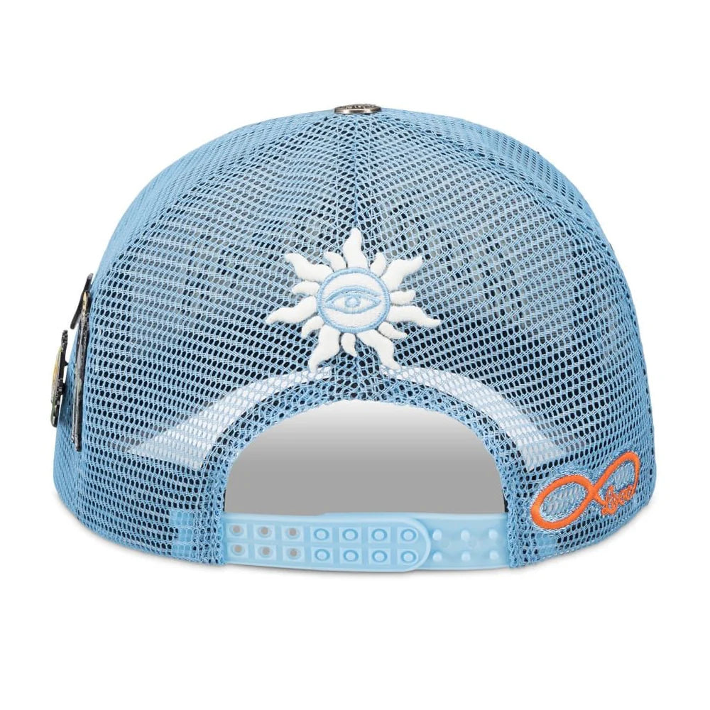 GODSPEED FOREVER TRUCKER HAT BABY BLUE