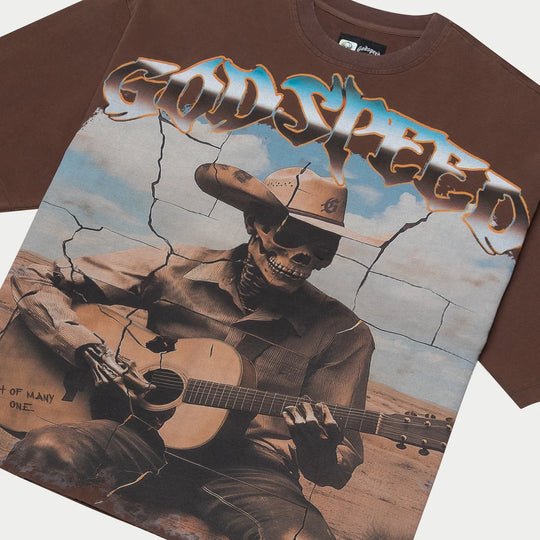 GODSPEED VIRTUOSO TEE LIGHT WASH BROWN