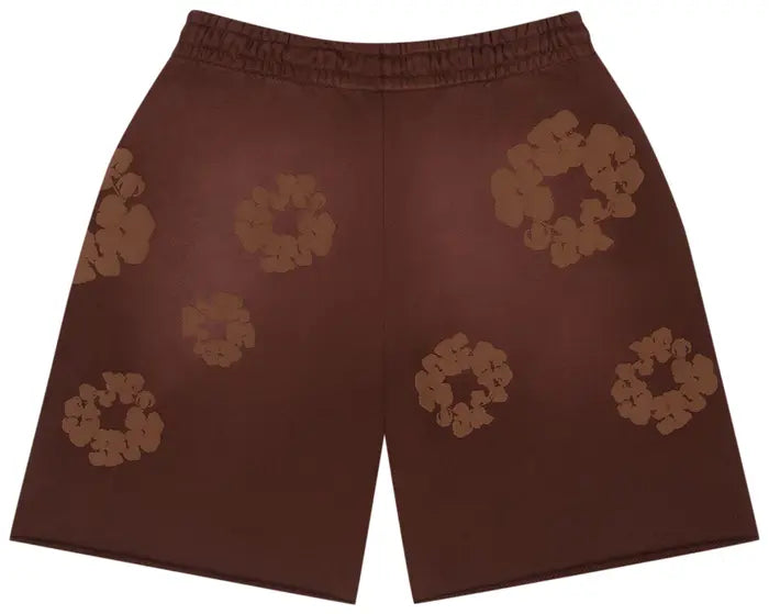 Denim Tears Mono Cotton Wreath Sweat Shorts Brown