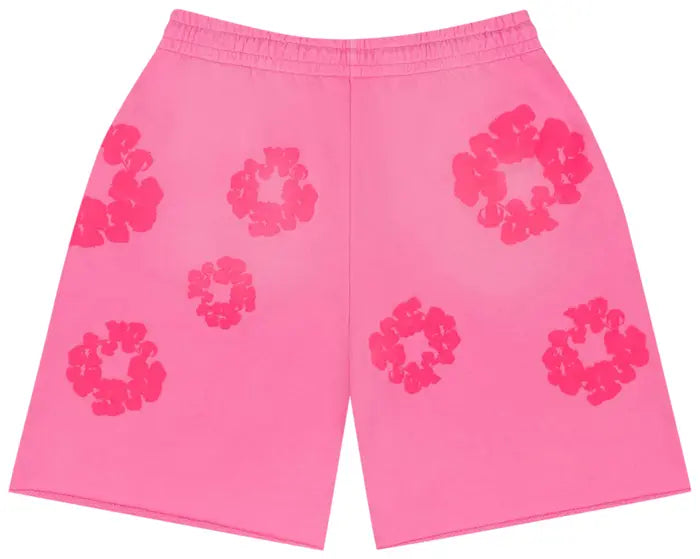Denim Tears Mono Cotton Wreath Sweat Shorts Pink