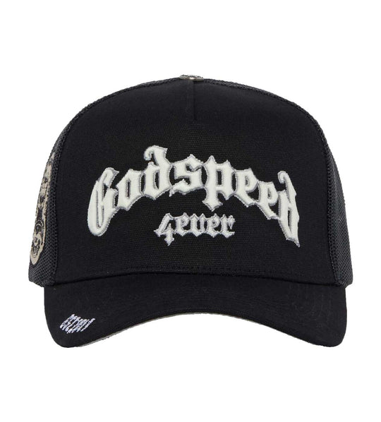 GODSPEED FOREVER TRUCKER HAT BLACK/WHITE