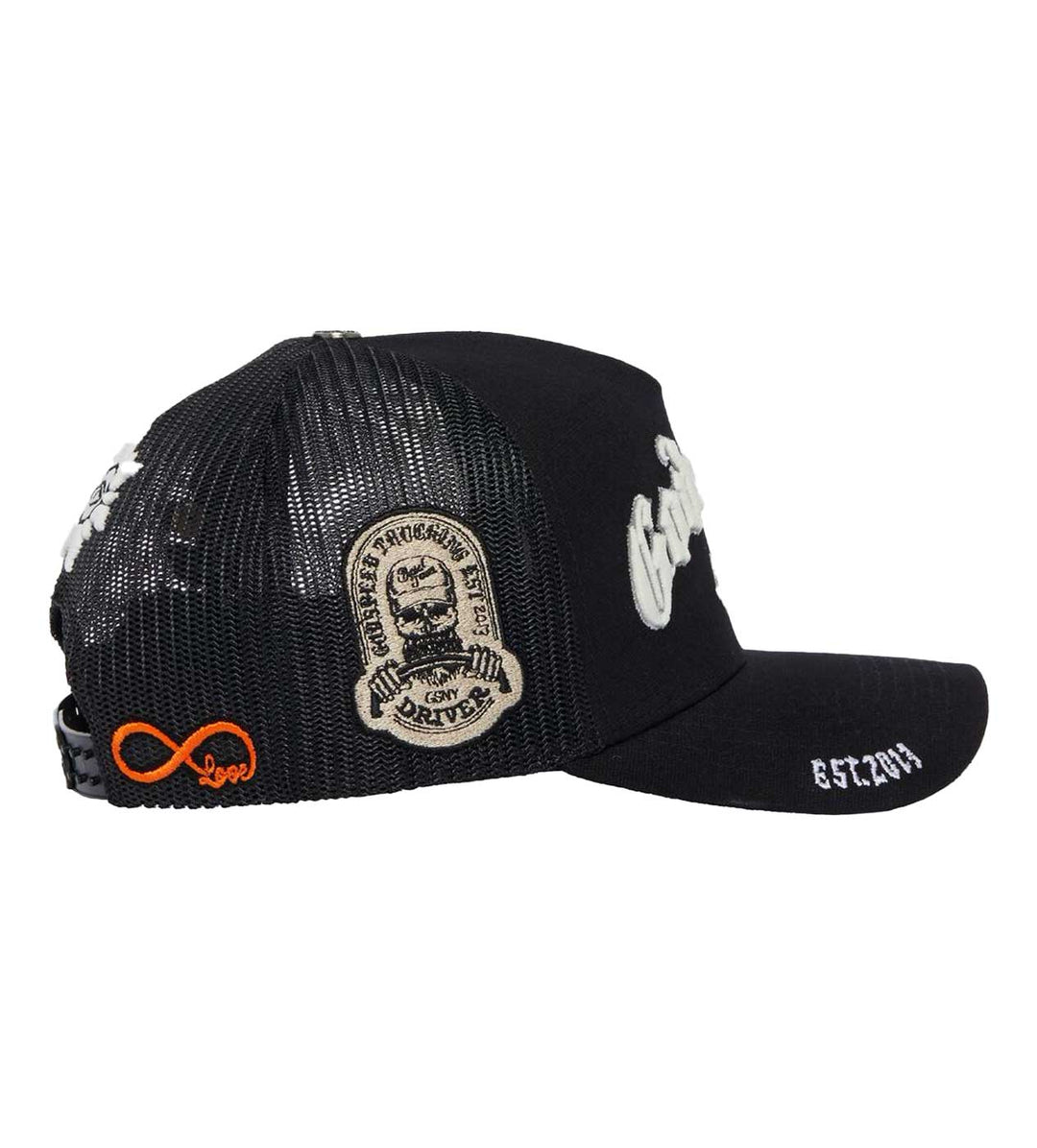 GODSPEED FOREVER TRUCKER HAT BLACK/WHITE