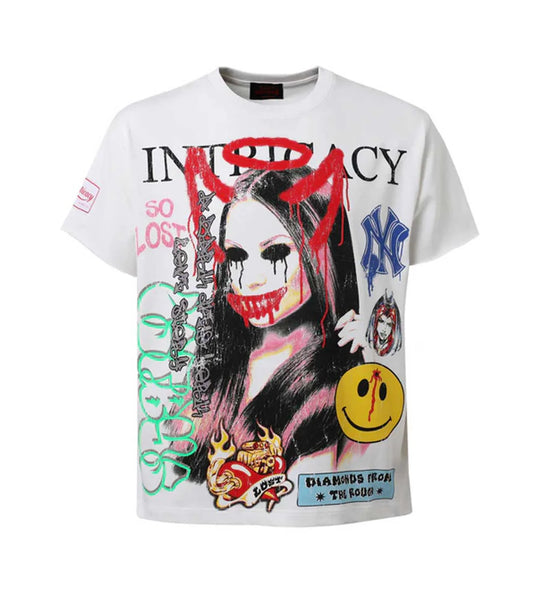 LOST INTRICACY FRONT PAGE MAG TEE WHITE