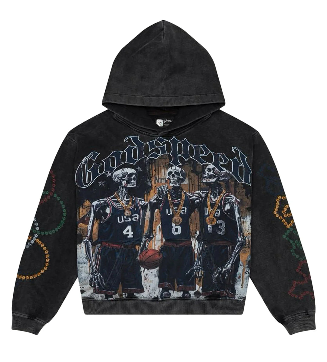 GODSPEED DREAMTEAM '24 HOODIE WASHED BLACK