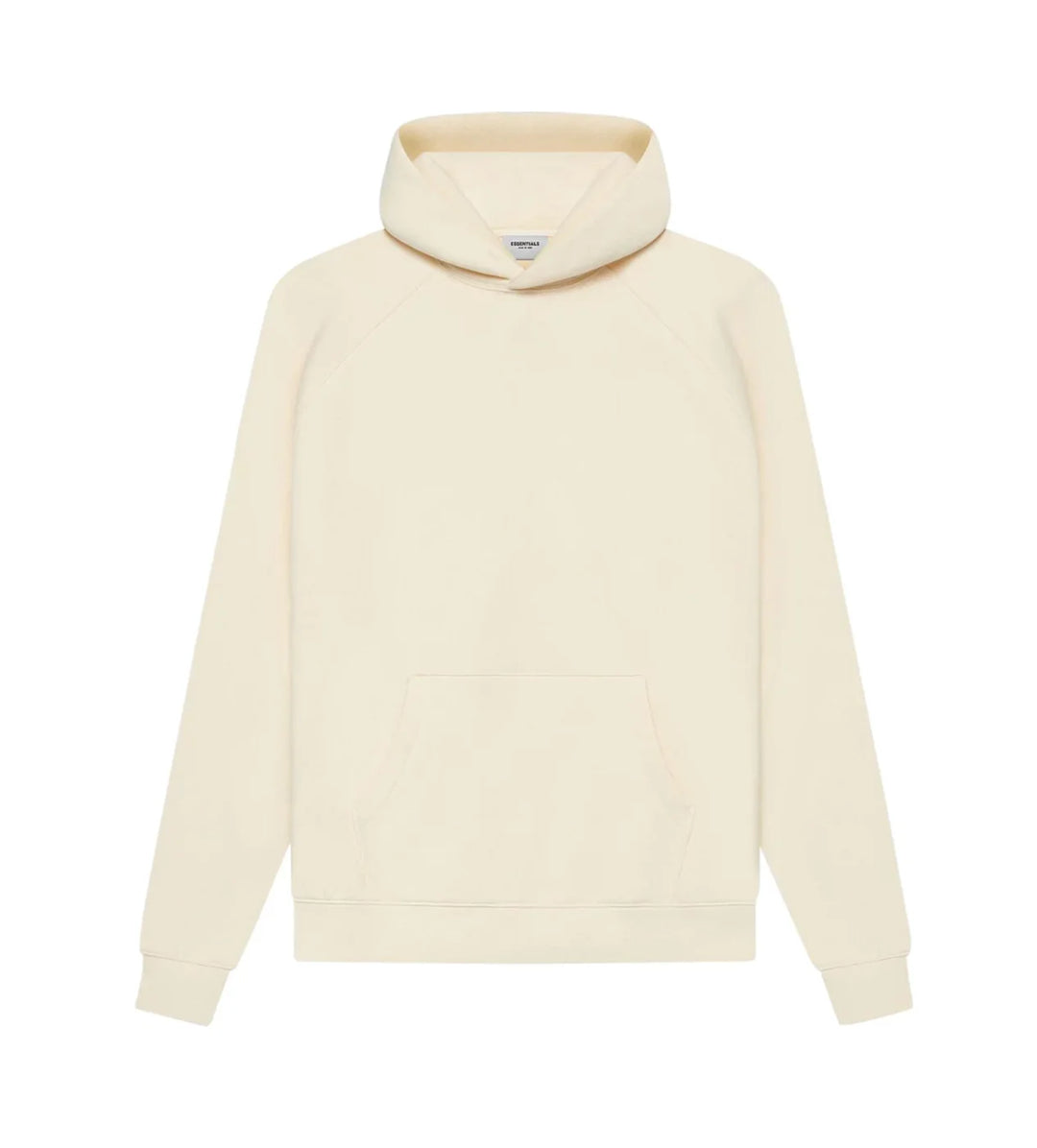 ESSENTIALS CREAM BACK LOGO HOODIE