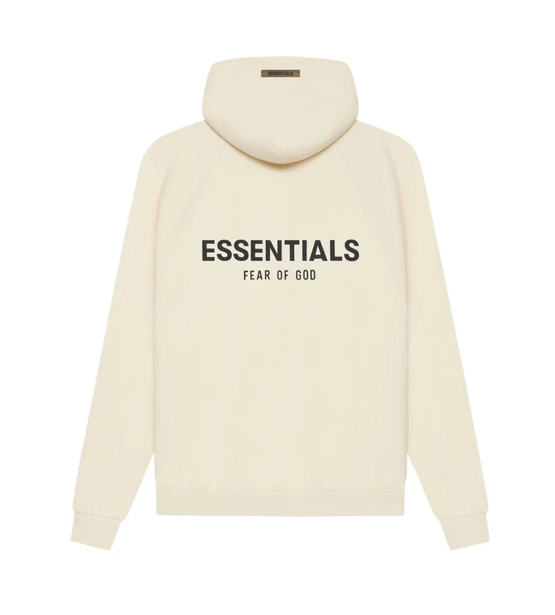 ESSENTIALS CREAM BACK LOGO HOODIE