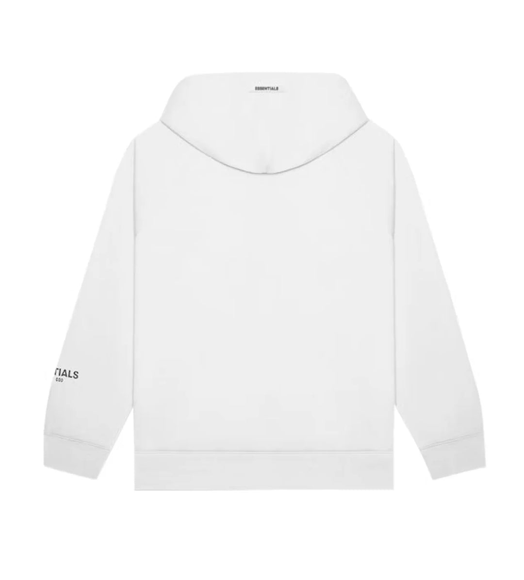 ESSENTIALS WHITE FRONT LOGO HOODIE