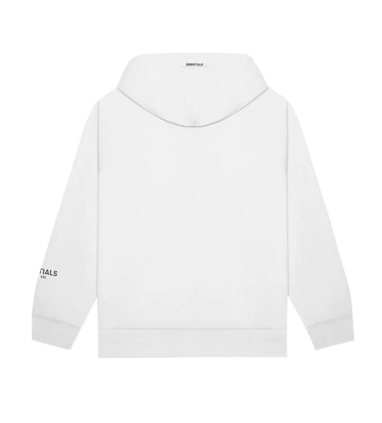 ESSENTIALS WHITE FRONT LOGO HOODIE