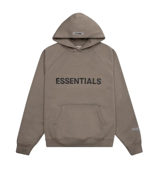 ESSENTIALS TAUPE FRONT LOGO HOODIE