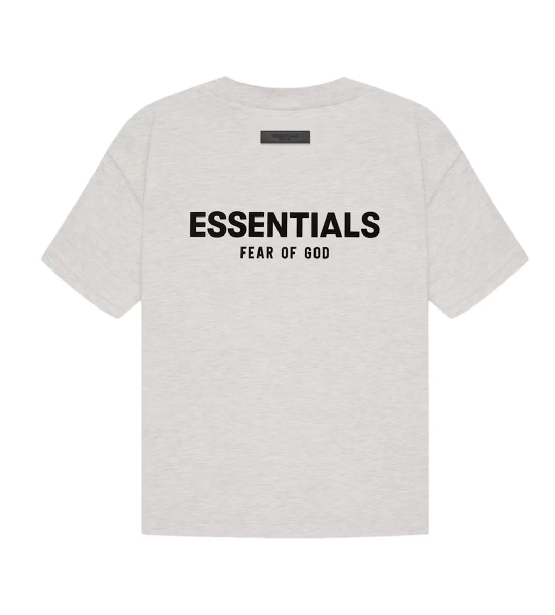 ESSENTIALS OATMEAL BACK LOGO TEE