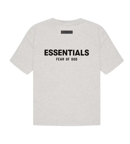 ESSENTIALS OATMEAL BACK LOGO TEE