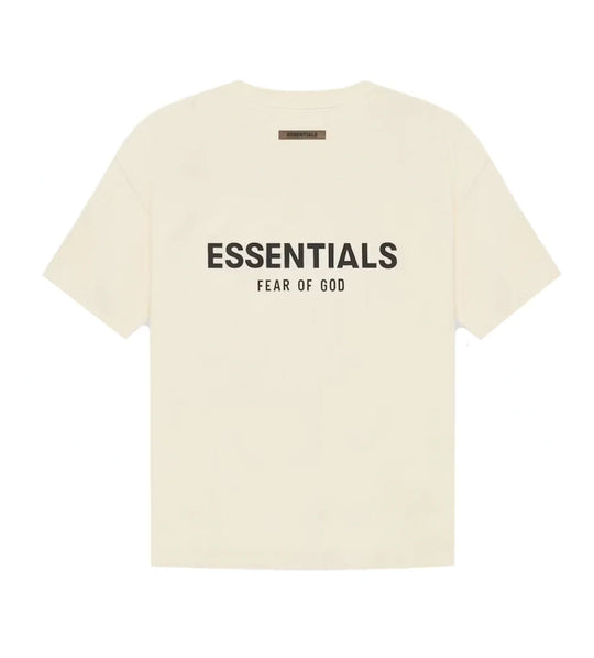 ESSENTIALS CREAM BACK LOGO TEE