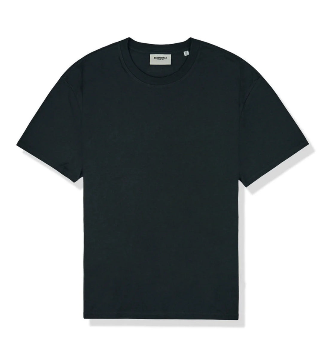 ESSENTIALS BLACK BACK LOGO TEE