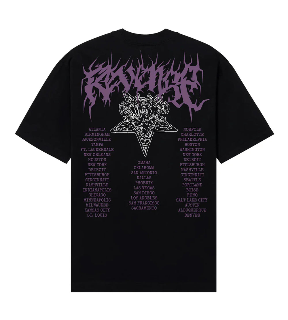 REVENGE AIRBRUSH METAL TEE BLACK