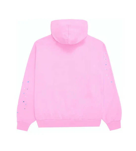 SP5DER LOGO WEB PINK HOODIE