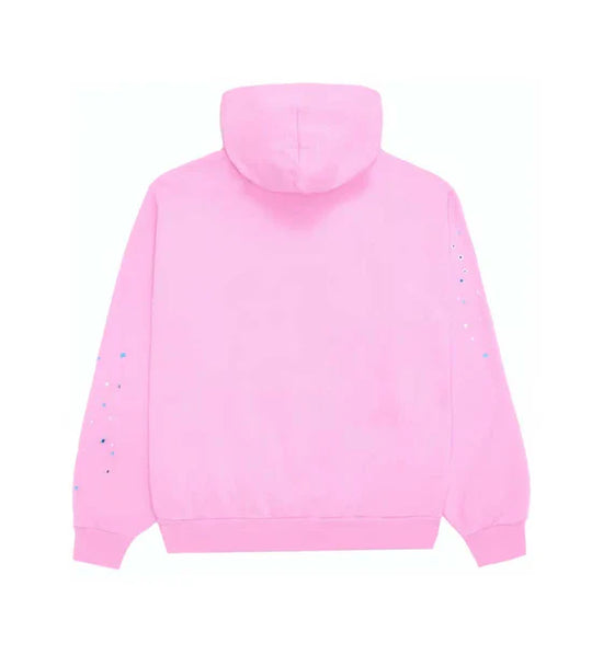 SP5DER LOGO WEB PINK HOODIE