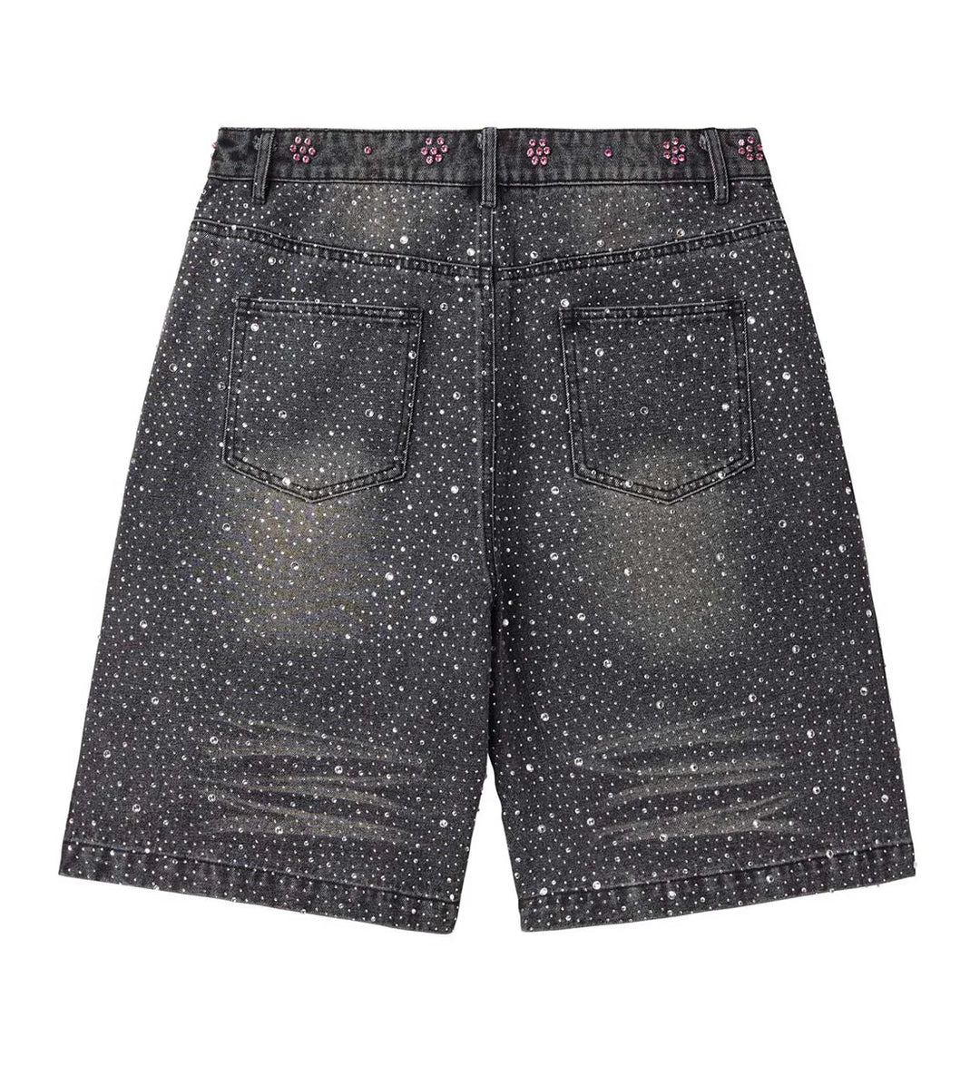 VALE FOREVER ICED OUT JORTS BLACK