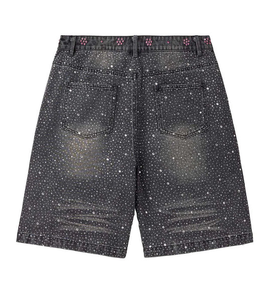VALE FOREVER ICED OUT JORTS BLACK