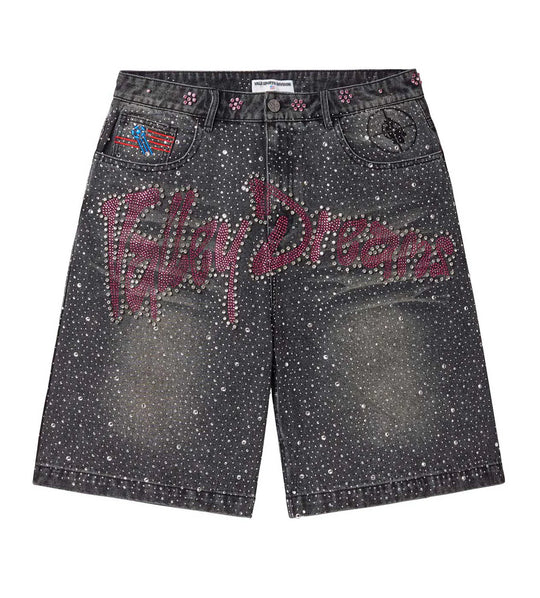 VALE FOREVER ICED OUT JORTS BLACK