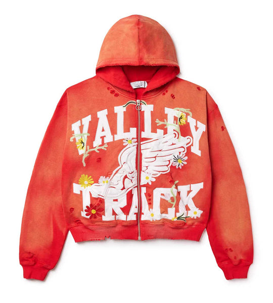 Vale Forever Red Garden Zip Up Hoodie