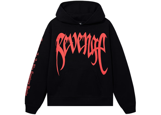 REVENGE OUTLINE SKETCH HOODIE BLACK/RED