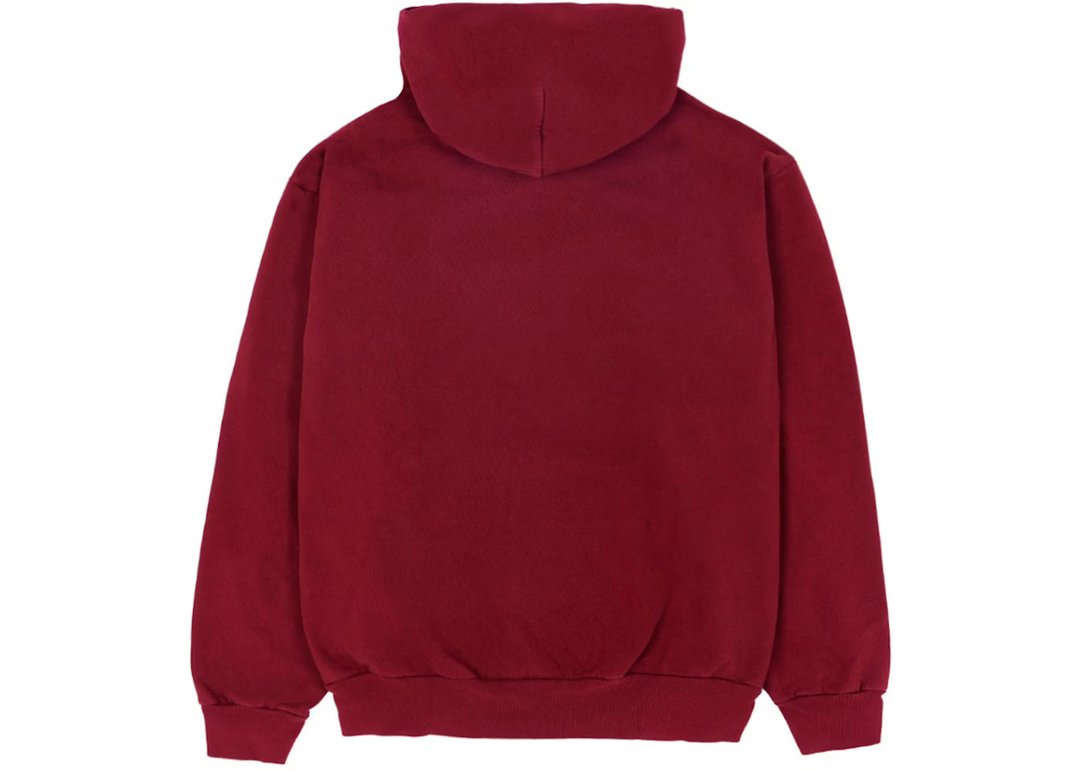 SP5DER LOGO MAROON WEB HOODIE