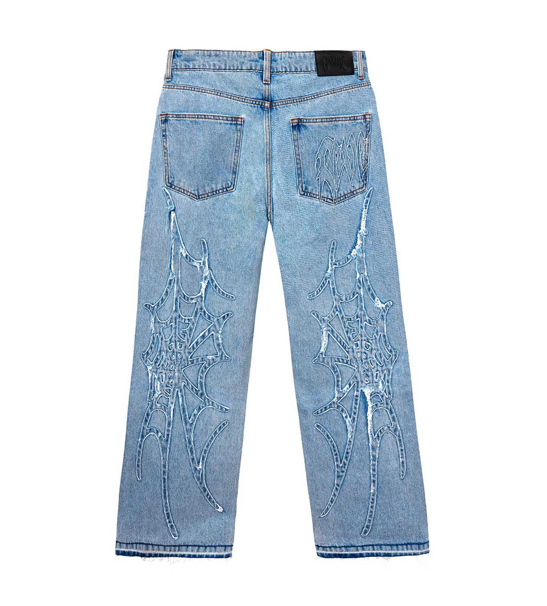 REVENGE SPIDER WEB DENIM PANT INDIGO