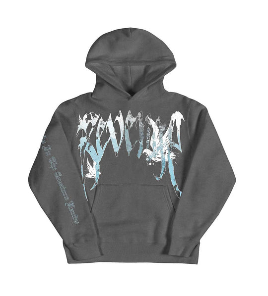 REVENGE GRAFFITI DOVE VINTAGE BLACK HOODIE