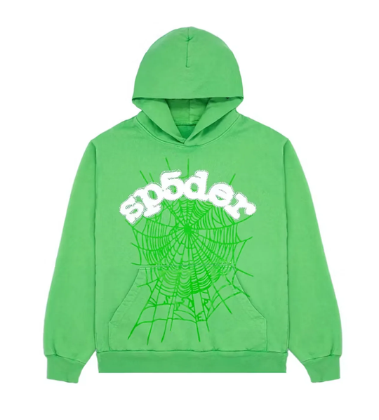 SP5DER SLIME GREEN WEB HOODIE