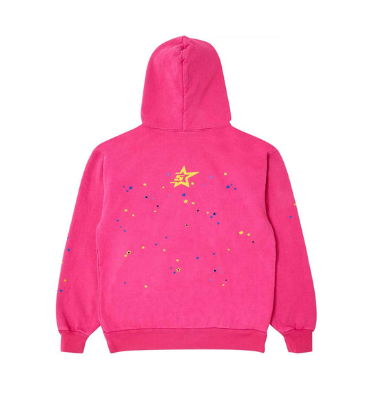 SP5DER PUNK PINK V2 HOODIE