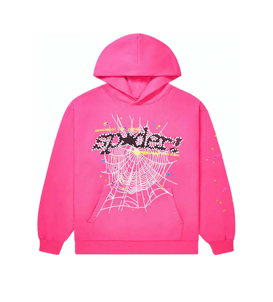 SP5DER PUNK PINK V2 HOODIE