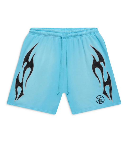 HELLSTAR BLUE FLAME SWEAT SHORTS