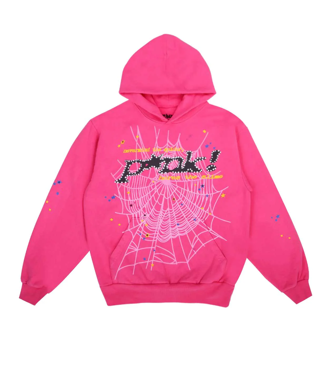 SP5DER PUNK PINK HOODIE