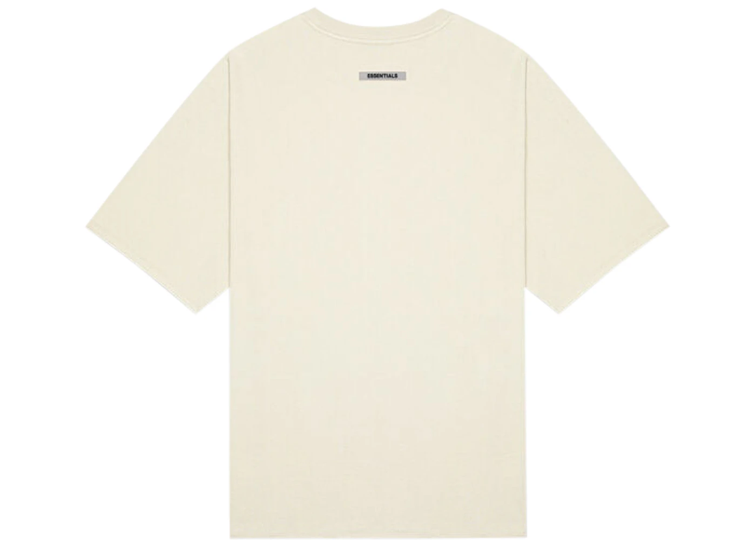 ESSENTIALS CREAM FRONT LOGO TEE