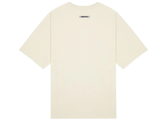 ESSENTIALS CREAM FRONT LOGO TEE