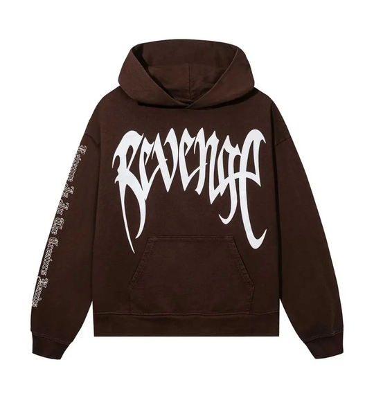 REVENGE XXX TENTACION HEARTBREAK HOODIE BROWN