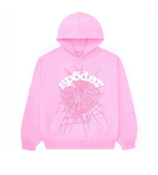 SP5DER PINK OG WEB HOODIE