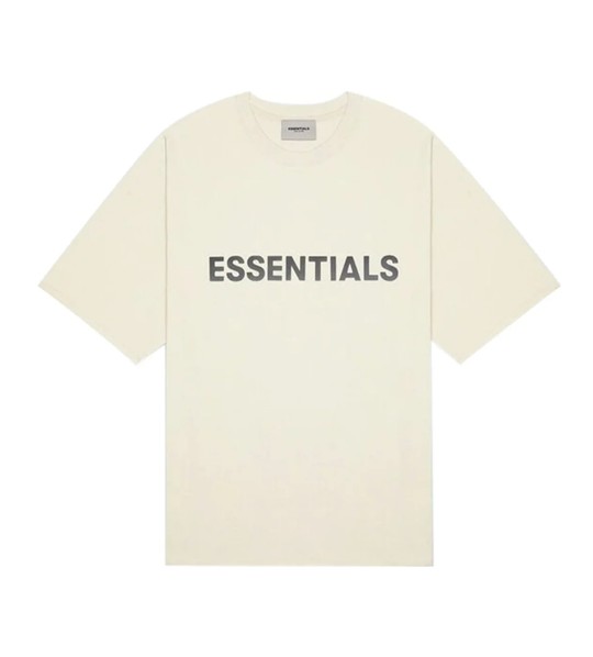 Essentials Cream Front Logo Tee