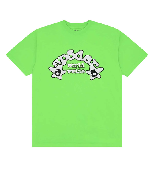 SP5DER WORLDWIDE TEE SLIME GREEN