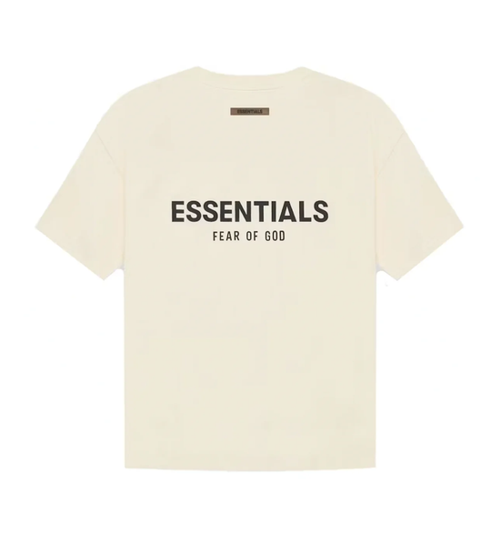 Essentials Cream Back Logo Tee