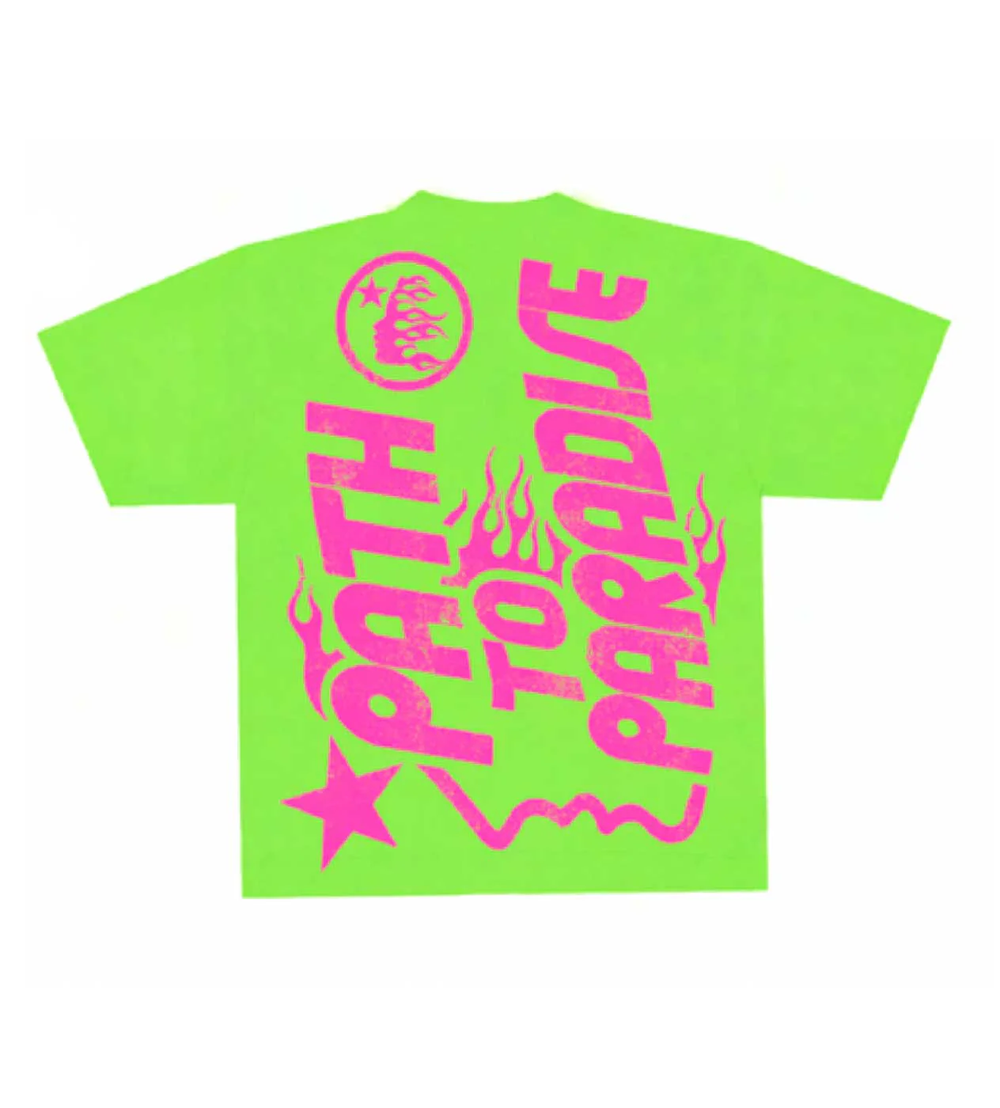 HELLSTAR STUDIOS JESUS EMBLEM TEE NEON GREEN