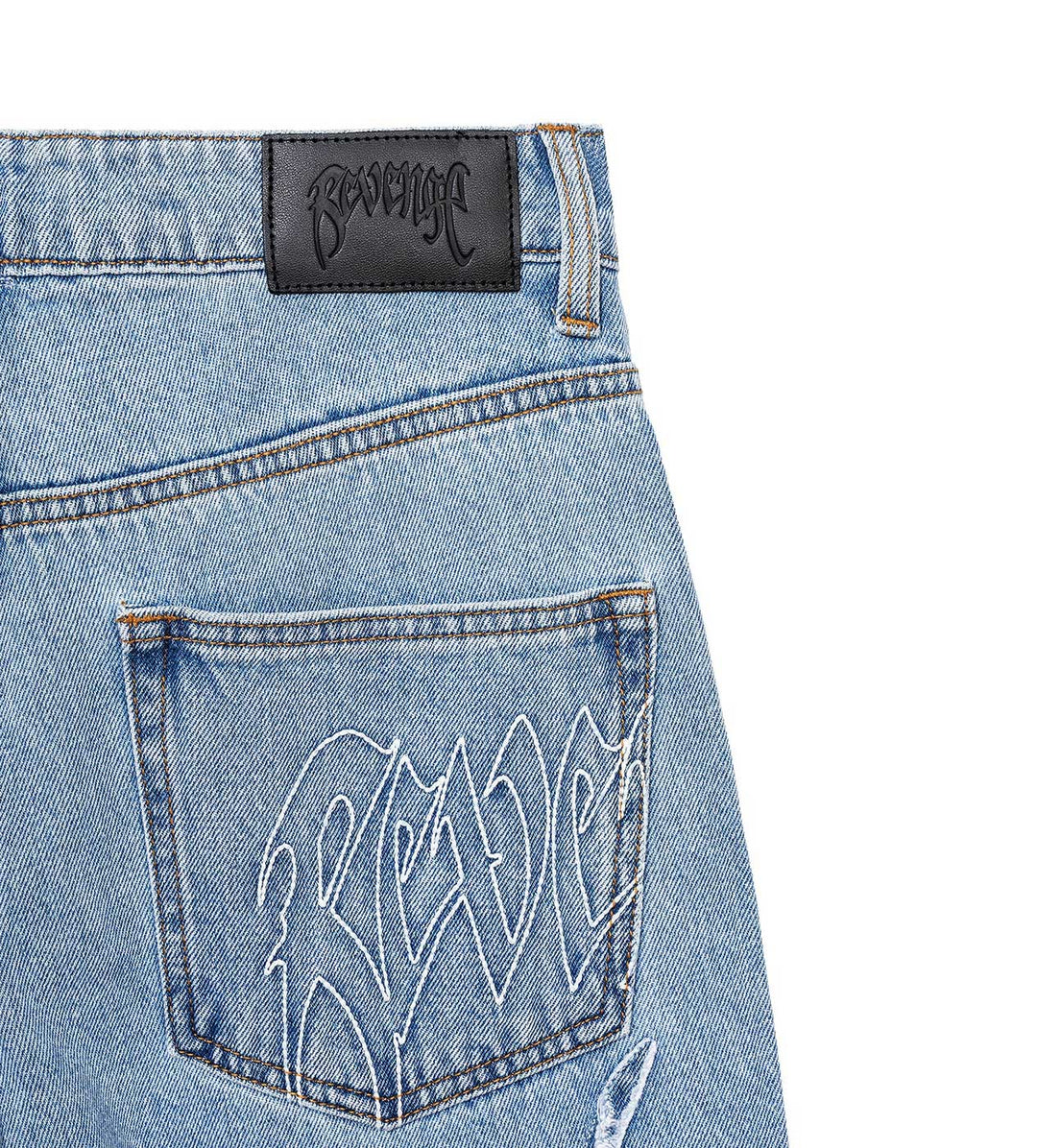 REVENGE SPIDER WEB DENIM PANT INDIGO