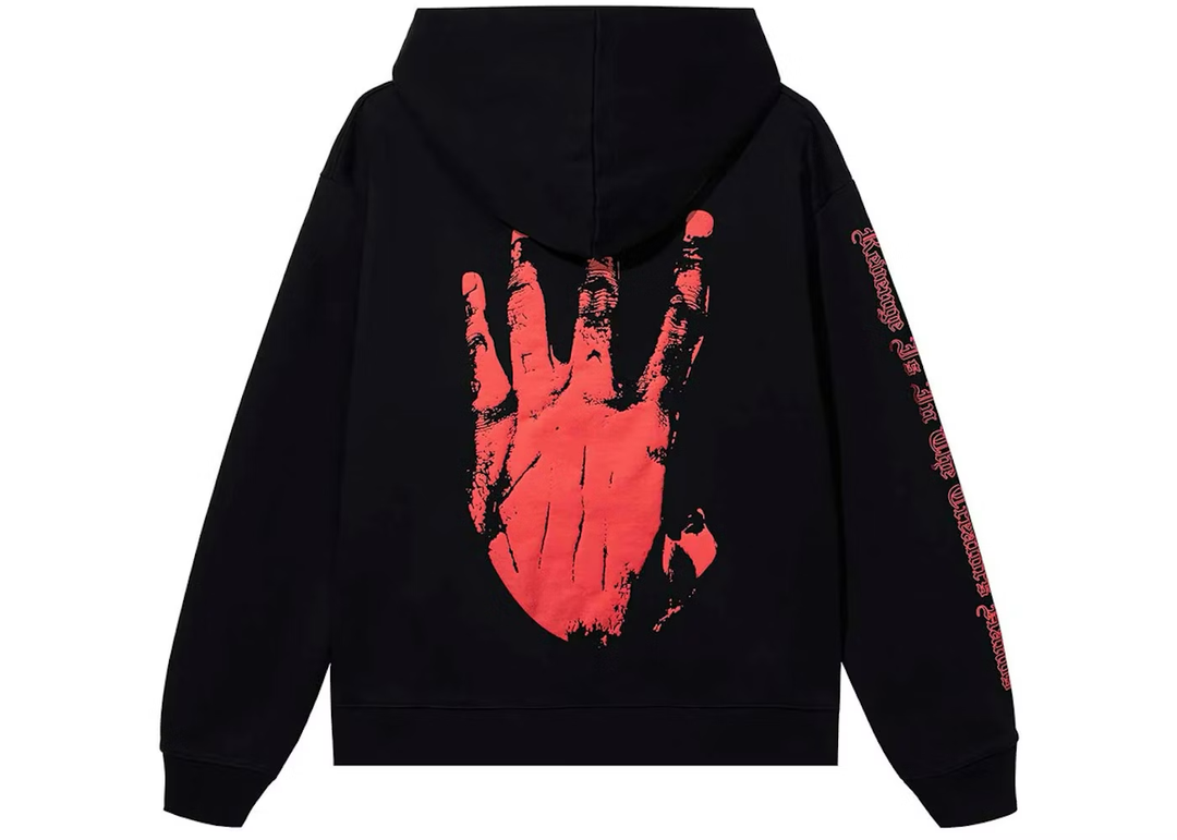 REVENGE OUTLINE SKETCH HOODIE BLACK/RED