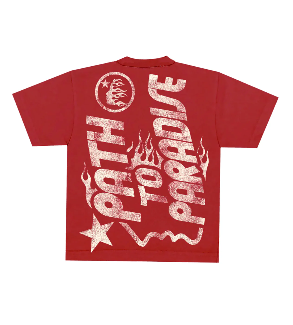 HELLSTAR STUDIOS JESUS EMBLEM TEE RED